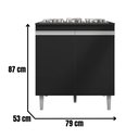 Ver imagem 2 de Balcão para Cooktop Andréia 2 Portas Preto Ajl