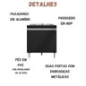 Balcão para Cooktop Andréia 2 Portas Preto Ajl - 3