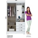 Ver imagem 4 de Guarda-Roupa 2 Portas 3 Gavetas Briz