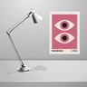 Quadro Bauhaus Pink Poster - Overlapping Eyes 24x18cm:moldura Branca - 1