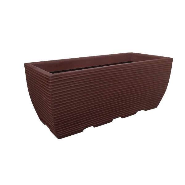Vaso Jardineira Resina Polietileno 60x25 Cm Marrom Chocolate - 2