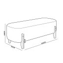 Ver imagem 5 de Recamier Puff 140 cm Royale Bouclê B05 - D'Rossi