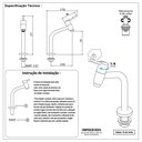 Ver imagem 6 de Torneira Lavatório Bancada Baixa Pia Cuba Banheiro Cobre Fosco 1/4 de Volta Alavanca Luxo
