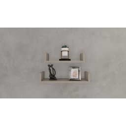 KIT 2 PRATELEIRAS PARA LIVROS, DECORAÇÃO 60CM X 50CM  100% MDF Cinza - 1