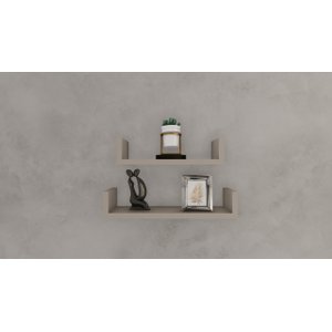 KIT 2 PRATELEIRAS PARA LIVROS, DECORAÇÃO 60CM X 50CM  100% MDF Cinza