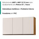 Ver imagem 5 de Armario Aereo 3 Portas 118 cm Suecia Cedro Areia Rudk
