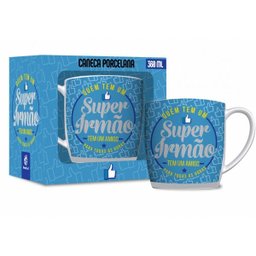 Caneca Porcelana Urban Super Irmão 360ml Presente Família - 1
