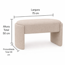 Ver imagem 2 de Recamier Decorativo Puff Fly 75cm Cama Solteiro Estofados:bege/bouclé