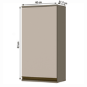 Ver imagem 4 de Armário Aéreo Cozinha Connect 1 Porta 100% Mdf Duna/cristal C81 - Henn