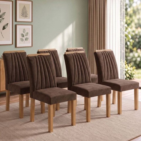 Conjunto 6 Cadeiras para Sala de Jantar Arizona