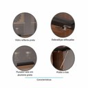 Ver imagem 3 de Armário Aéreo de Cozinha 120cm 1 Porta Basculante com Vidro Reflecta e Nichos Aspen Luciane Mó