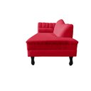 Ver imagem 5 de Recamier Decorativo Divã Amsterdã 187cm Lado Direito Suede Vermelho
