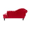 Ver imagem 6 de Recamier Decorativo Divã Amsterdã 187cm Lado Direito Suede Vermelho