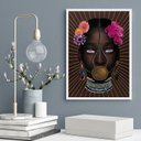 Ver imagem 1 de Quadro Decorativo Escrava Anastácia 45x34cm - com Vidro:madeira Branca