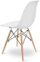 Ver mais imagens de Conjunto de Mesa de Jantar Eames Eiffel Redonda 100cm Tampo de Madeira Branco com 4 Cadeiras Brancas