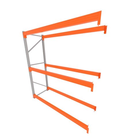Mini Porta Pallet 200 kg por Nivel Continuação com 3 Niveis Laranja sem MDF