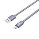 Ver imagem 2 de Cabo Micro-usb 2 Metros Nylon Cor Chumbo I2go Pro