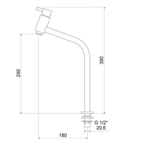 Torneira para Banheiro de Mesa 1203 C 77 Ba