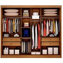Ver imagem 3 de Guarda Roupa Casal Lôgan Plus 3 Portas 4 Gavetas Cinamomo Fendi - Novo Horizonte