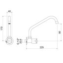 Ver imagem 2 de Torneira para Cozinha com Bica Móvel de Parede Meber 1165 C 44 BA