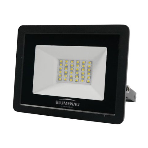 Refletor Tech Led Ip65 Aluminio 30w 6.500k Bovolt Blumenau Iluminação Refletor de Led Tech em Alum
