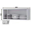 Ver imagem 7 de Módulo Cozinha Henn Americana Armário 1 Porta Basculante Branco