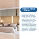Ver imagem 6 de Módulo Aéreo para Quarto 3 Portas Elegance Cinza/Angelin/Níquel