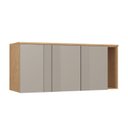 Ver imagem 1 de Módulo Aéreo para Quarto 3 Portas Elegance Cinza/Angelin/Níquel