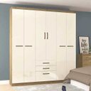 Ver imagem 1 de Guarda-roupa Casal 6 Portas 3 Gavetas Econ Henn