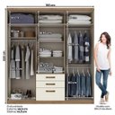 Ver imagem 4 de Guarda-roupa Casal 6 Portas 3 Gavetas Econ Henn