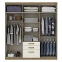Ver imagem 2 de Guarda-roupa Casal 6 Portas 3 Gavetas Econ Henn
