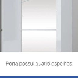 Guarda-roupa Solteiro com Espelho 2 Portas de Correr Alegro Henn - 8 Guarda-roupa Solteiro com Espelho 2 Portas de Correr Alegro Henn - 8