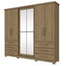 Guarda-Roupa Casal 4 Espelhos 4 Portas 6 Gavetas Campeche Henn - 3