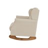 Poltrona Amamentação Balanço Descanso Helena com Puff Suede Bege - 5