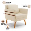 Ver imagem 4 de Kit 01 Namoradeira e 02 Poltronas Linho Castanho A19 Bege