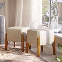 Ver imagem 4 de Puff Banqueta Ana Luxo Barato Sala Escritório/quarto - Bege