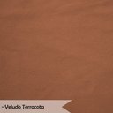 Ver imagem 6 de Kit 4 Cadeiras de Jantar Pétala Estofada Pés Palito Veludo Terracota - Montanaris Decor