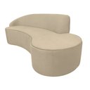 Ver imagem 2 de Sofá Decorativo 3 Lugares 210cm Abby Encosto Esquerdo Curvo Veludo Creme G15 - Gran Belo