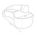 Ver imagem 4 de Sofá Decorativo 3 Lugares 210cm Abby Encosto Esquerdo Curvo Veludo Creme G15 - Gran Belo