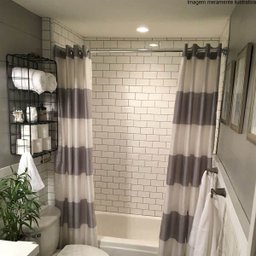 Suporte para Cortina de Banheiro Varão Extensível 125 A 220cm - 2 Suporte para Cortina de Banheiro Varão Extensível 125 A 220cm - 2