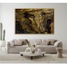 Quadro decorativo molduras marilia abstrato black dourado luxo Molduras Marília 40x60 - 1
