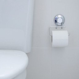 Suporte para Papel Higiênico com Ventosa Inox Banheiro Casa - 2