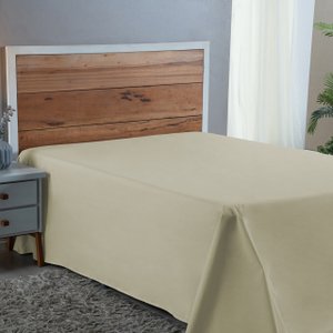 Lençol Casal Padrão 300 Fios Algodão sem Elástico Revenda:palha