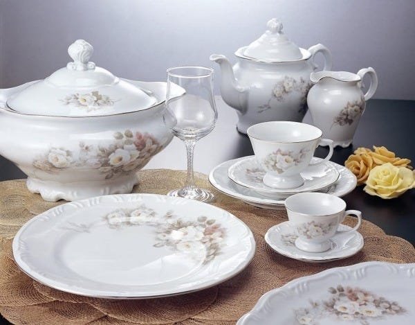 Aparelho de Jantar 42 Peças Vitória Porcelana Schmidt