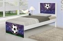 Ver imagem 3 de Cama Solteiro com Cabeceira Adesivada Copa Futebol Estádio