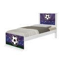 Ver imagem 2 de Cama Solteiro com Cabeceira Adesivada Copa Futebol Estádio