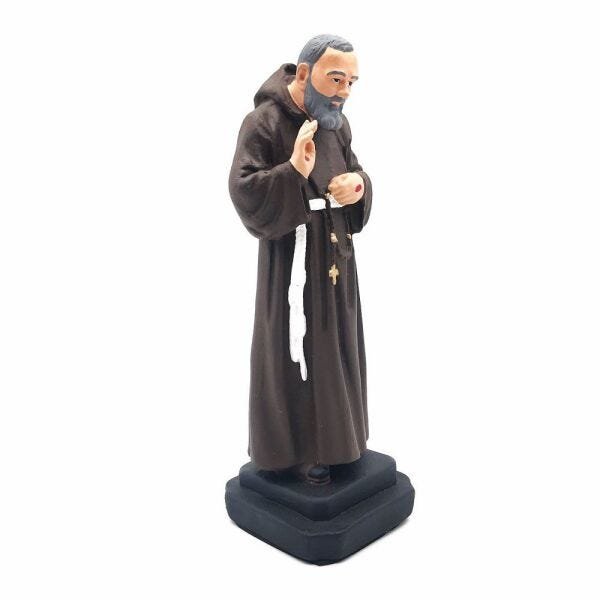 Imagem de Padre Pio Sem Luvas Gesso 20 cm - 1