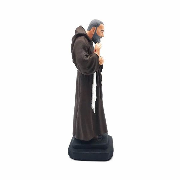 Imagem de Padre Pio Sem Luvas Gesso 20 cm - 3