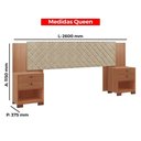 Ver imagem 3 de Cabeceira Box Gold New Regulável 2 Mesas de Cabeceira 100% MDF