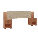 Ver imagem 2 de Cabeceira Box Gold New Regulável 2 Mesas de Cabeceira 100% MDF